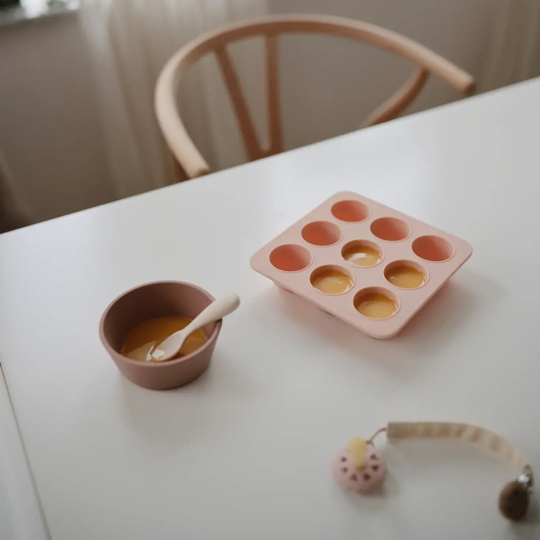 Mushie - Plateau de Congélation pour Aliments pour Bébé, Blush