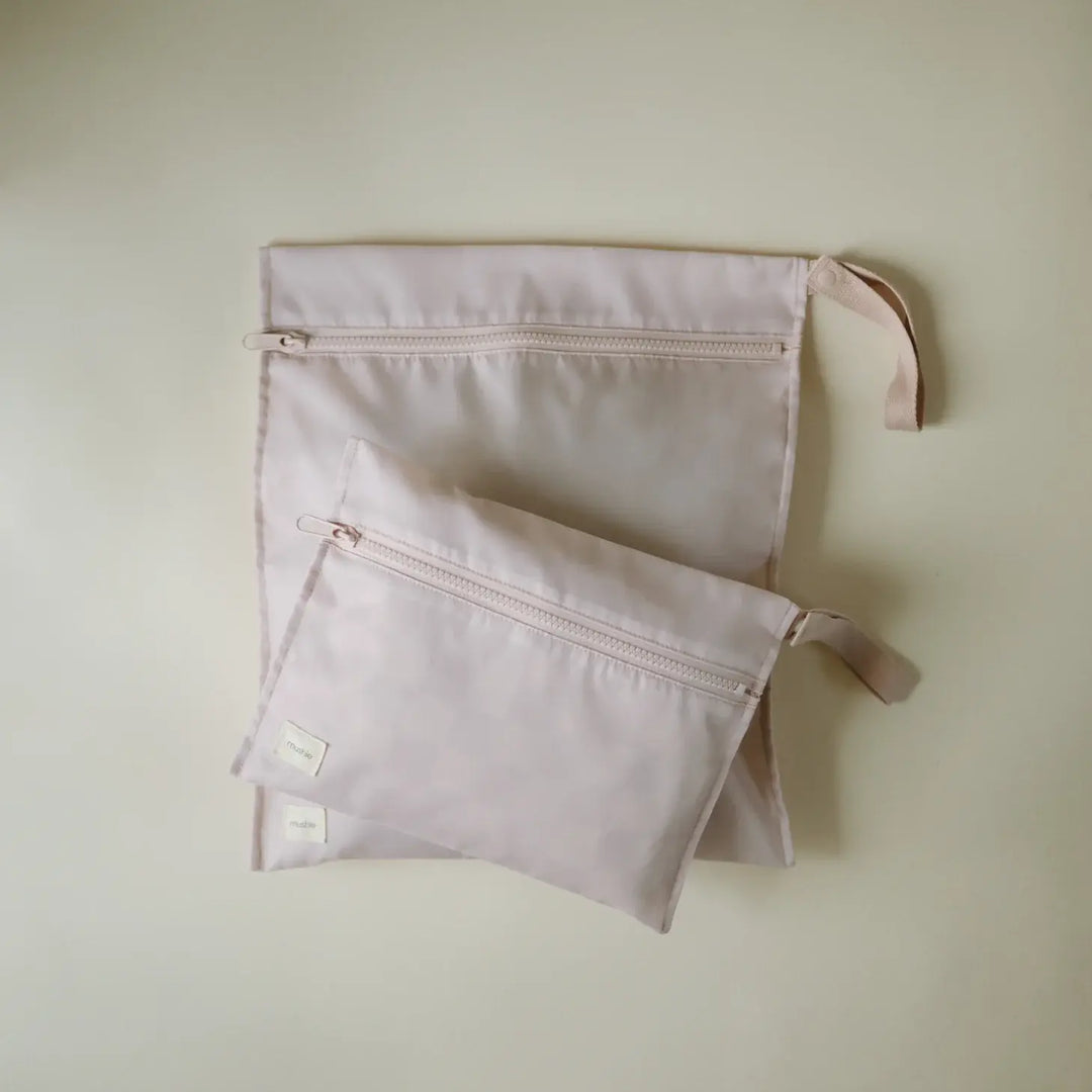 Mushie - Ensemble de 2 Sacs Imperméables, Blush