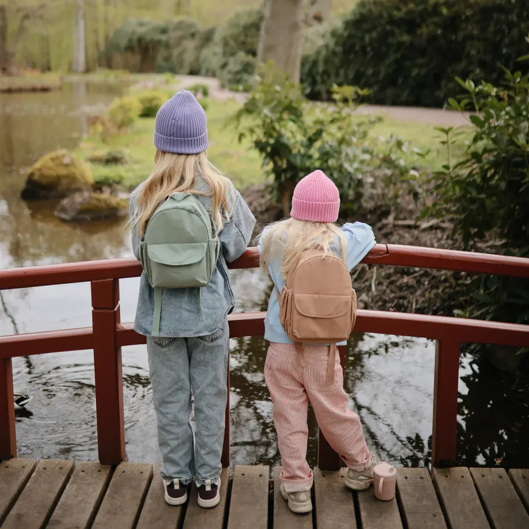 Mushie - Mini Sac à Dos pour Enfants, Vert Romain