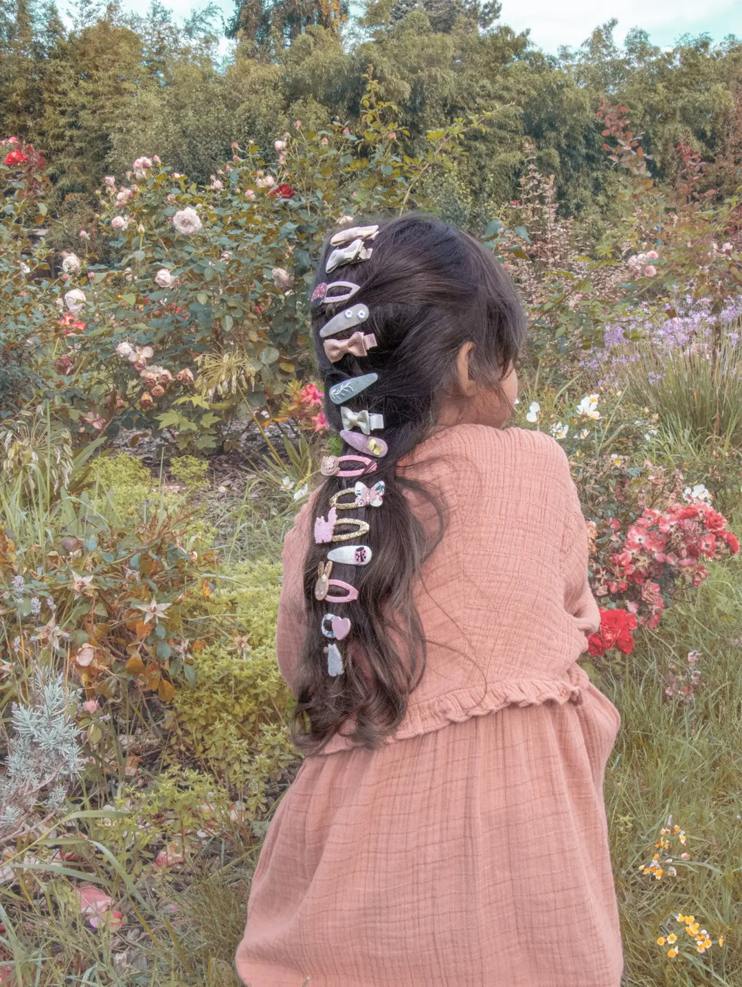 Paquet de 2 Barrettes, Papillon Flora