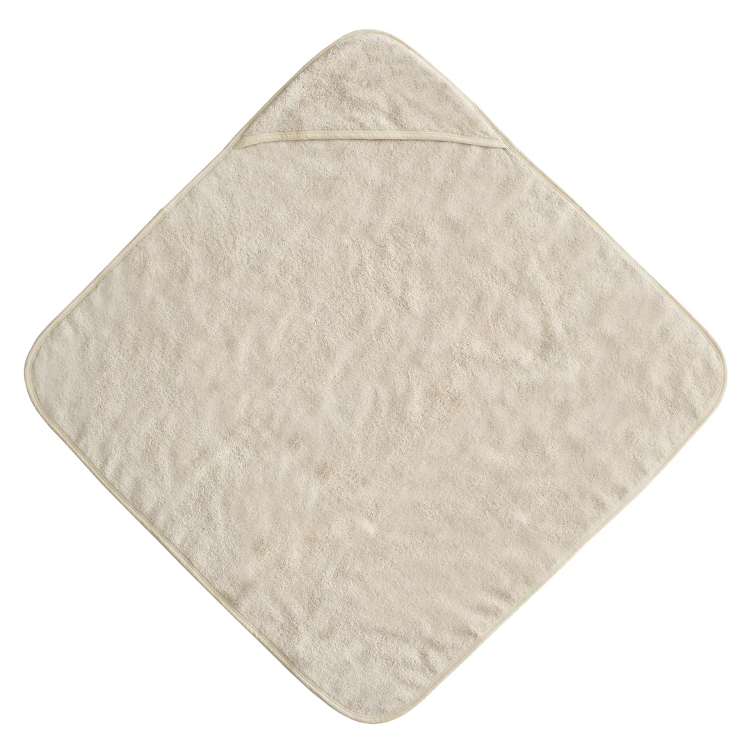 Mushie - Organic Cotton Hooded Towel, Pearl