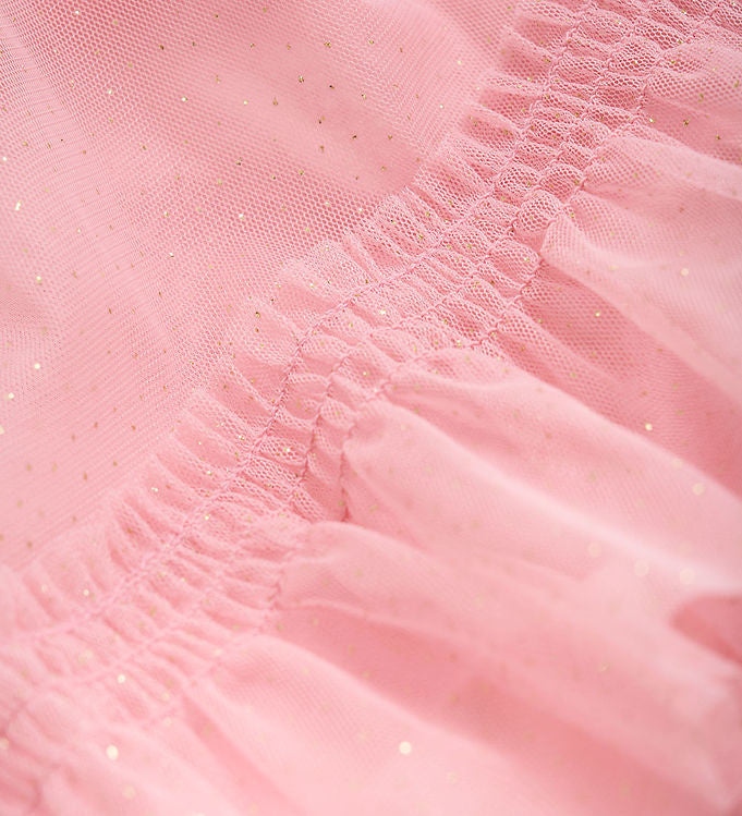 Creamie - Mesh Ruffle Dress, Pink