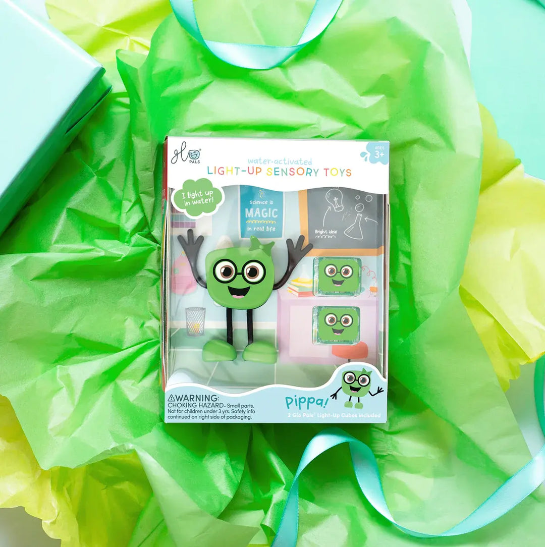 Glo Pals - Personnage avec 2 Cubes Lumineux Activés par l'Eau, Pippa 2.0