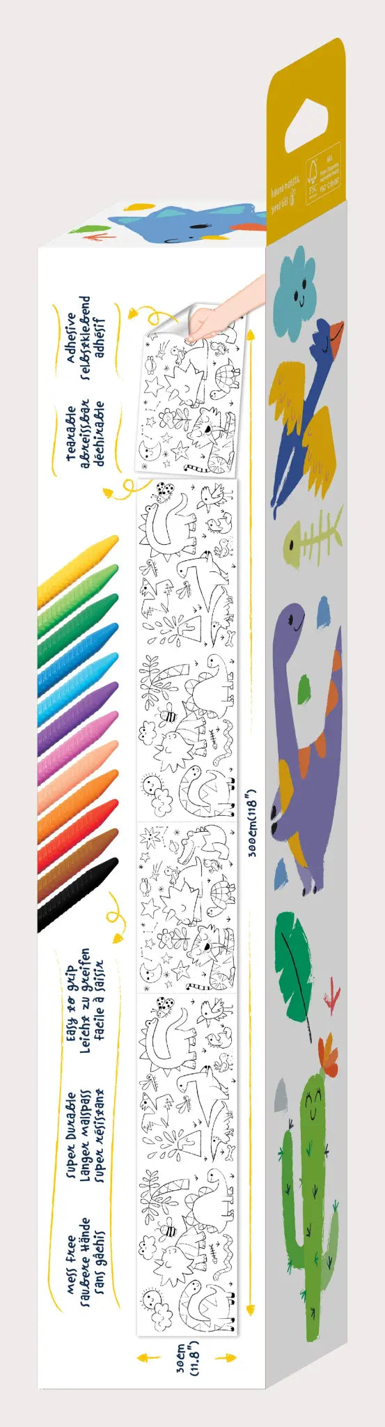 Avenir - Colouring Roll Kit, Dino World