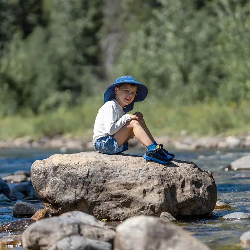  Jan & Jul - Grow with Me Waterproof Adventure Sun Hat, Mid Blue