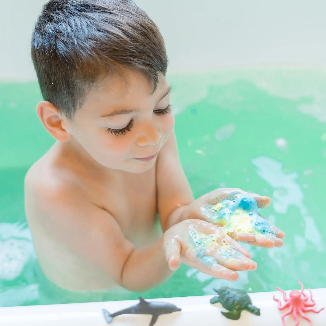 Loot - Sels de Bain Moussants Colorés Poisson, Lagon Bleu