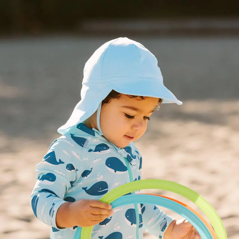 Jan & Jul - Casquette Souple pour Bébé en Coton, Bleu Pâle