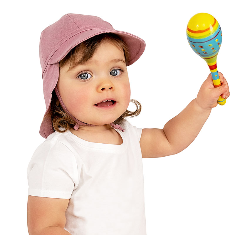 Casquette Souple pour Bébé en Coton, Vieux Rose