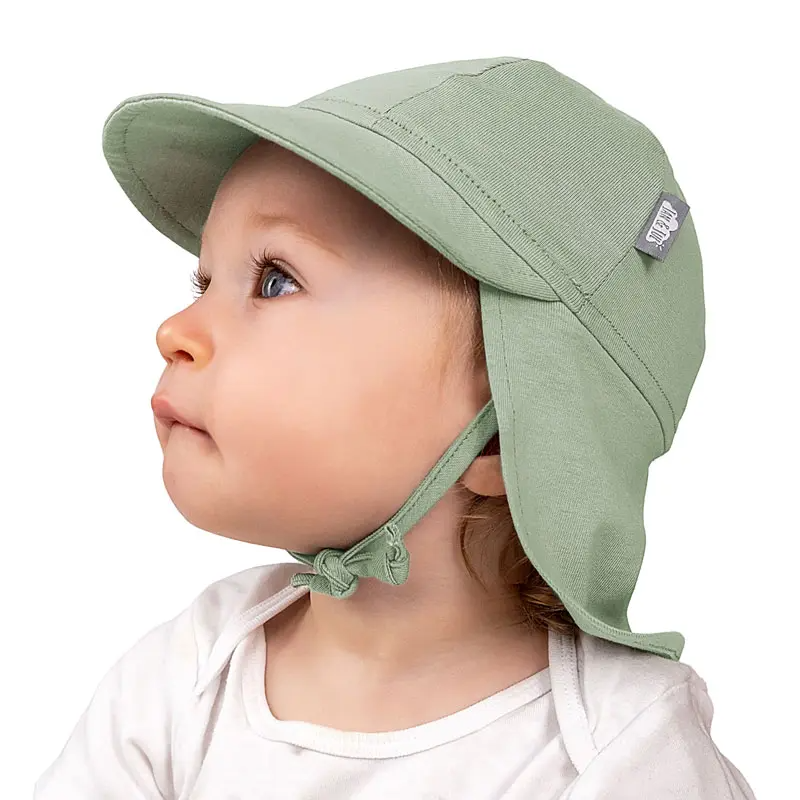 Jan & Jul - Casquette Souple pour Bébé en Coton, Vert Genévrier