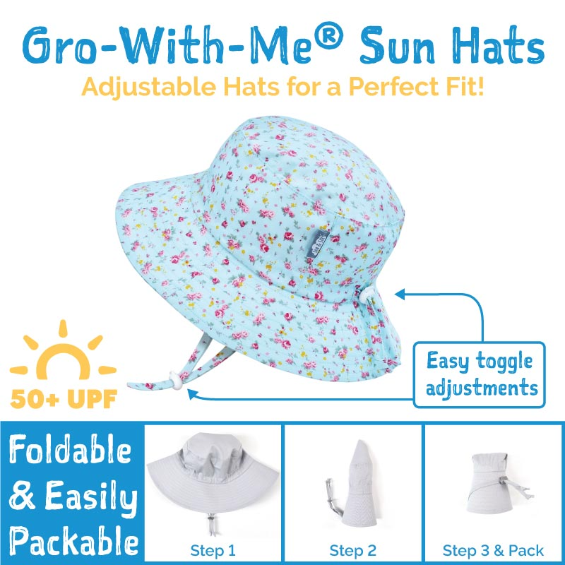 Jan & Jul - Chapeau Soleil Seau Ajustable en Coton, Marine