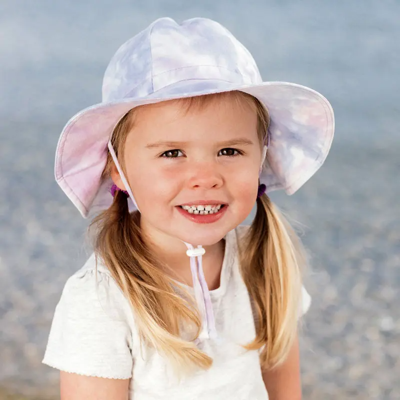 Jan & Jul - Grow With Me Cotton Sun Hat, Cotton Candy Tie-Dye