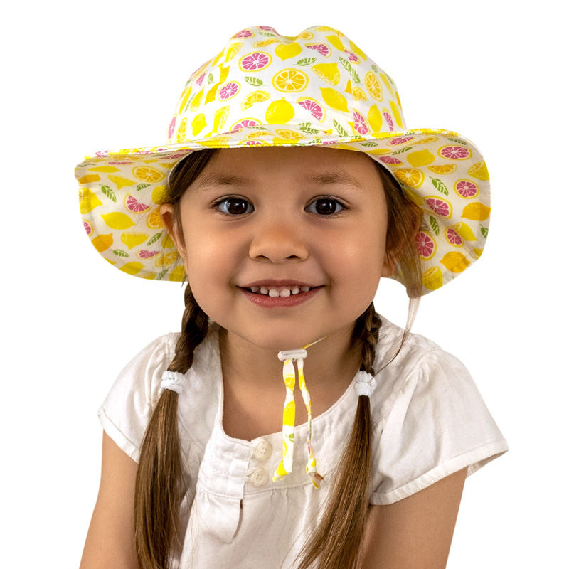  Grow With Me Cotton Sun Hat, Lemons