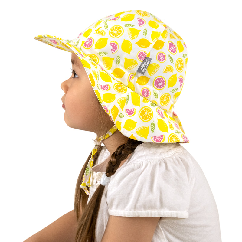  Grow With Me Cotton Sun Hat, Lemons