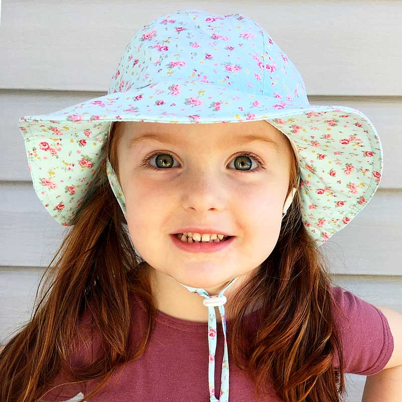  Jan & Jul - Grow with Me Cotton Sun Hat, Retro Rose