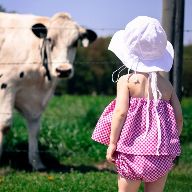  Jan & Jul - Grow with Me Cotton Sun Hat, White Eyelet