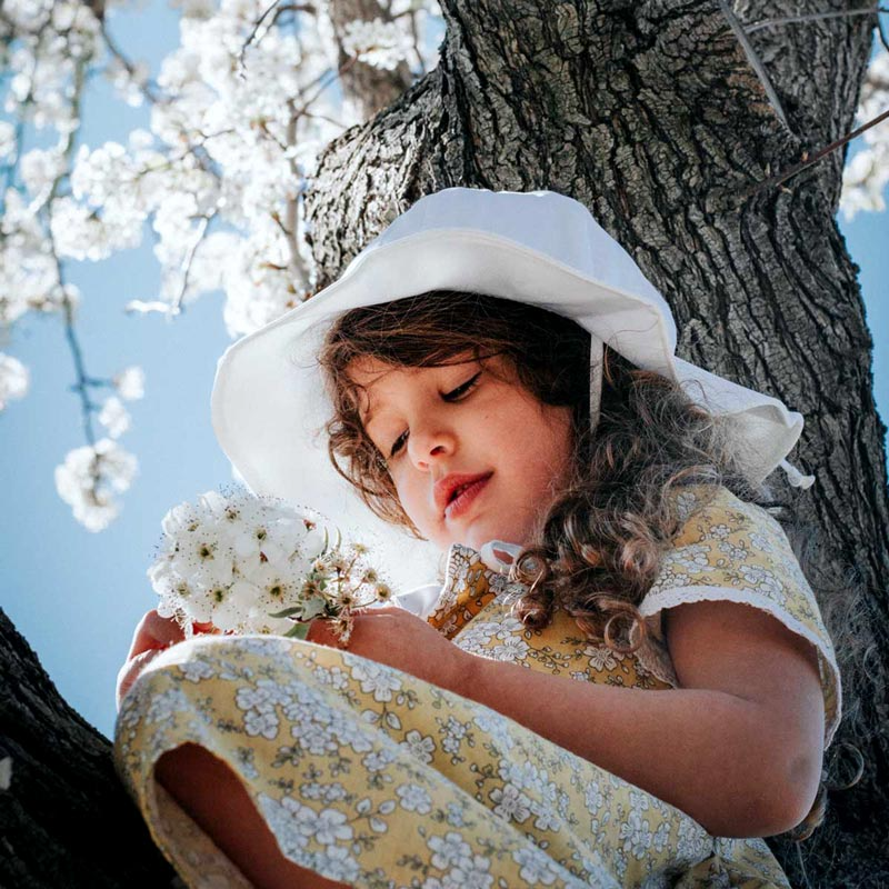  Jan & Jul - Grow with Me Cotton Sun Hat, White