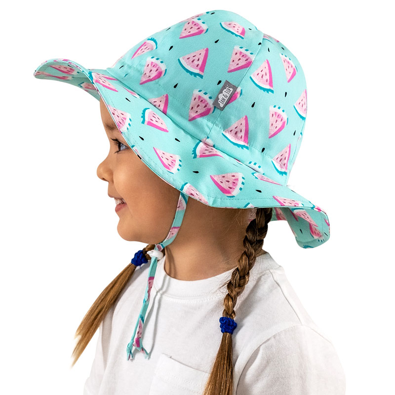  Jan & Jul - Grow with Me Cotton Sun Hat, Watermelon, Small