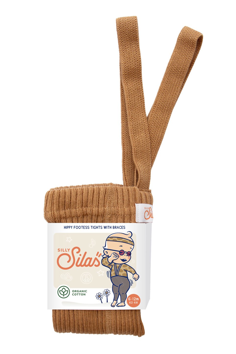 Silly Silas - Collants à Bretelles Hippy sans Pieds, Ambre