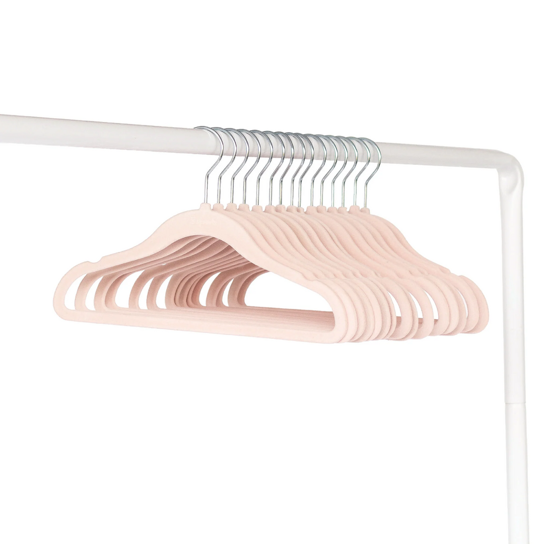 3 Sprouts - Pack of 15 Velvet Kid's Hangers, Pink