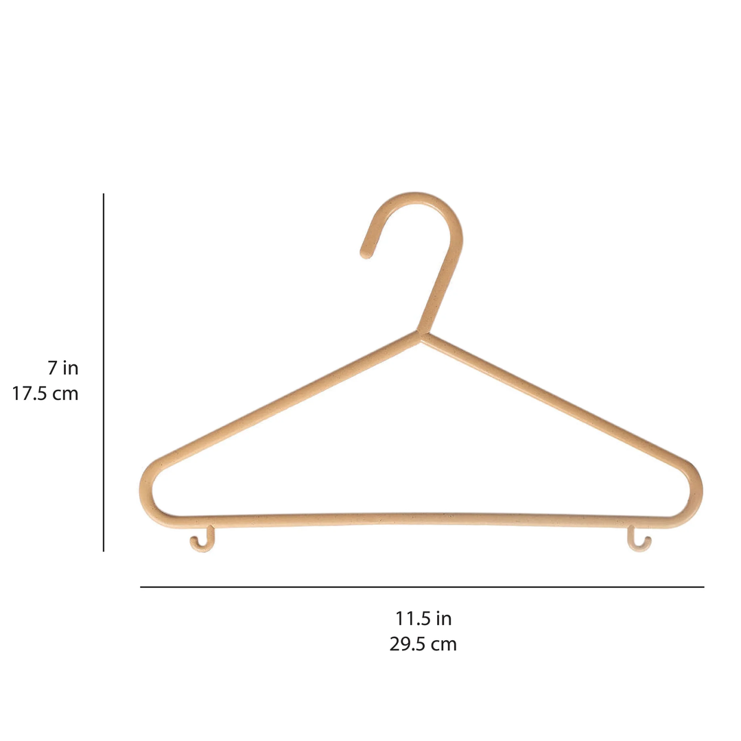 3 Sprouts - Pack of 15 Wheat Straw Kid's Hangers, Brown