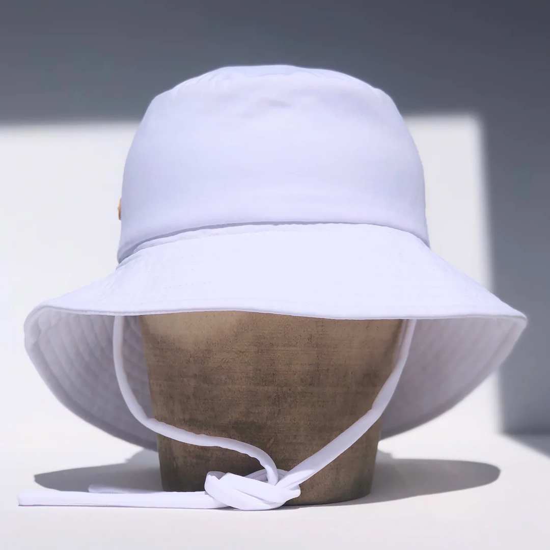 Chapeau Soleil Matelot en Nylon, Blanc