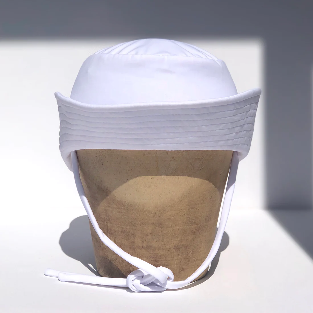 Chapeau Soleil Matelot en Nylon, Blanc