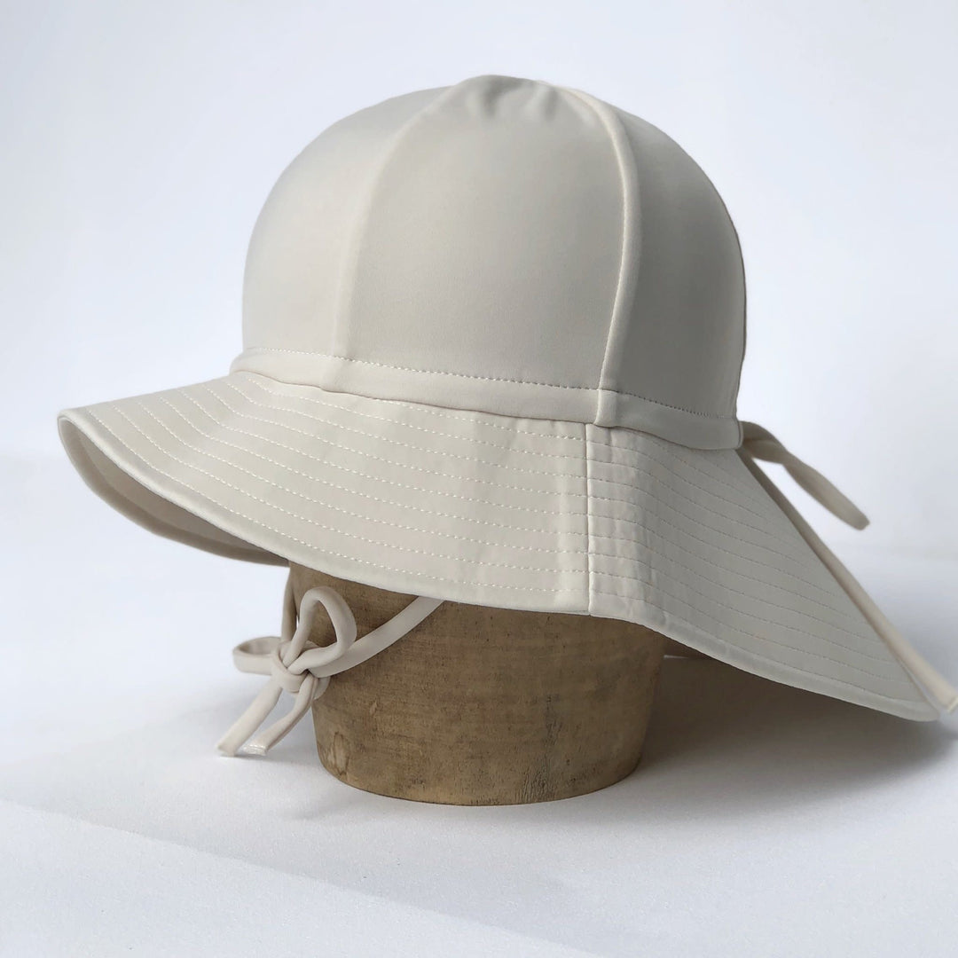 Chapeau Soleil Floppy en Nylon, Crème