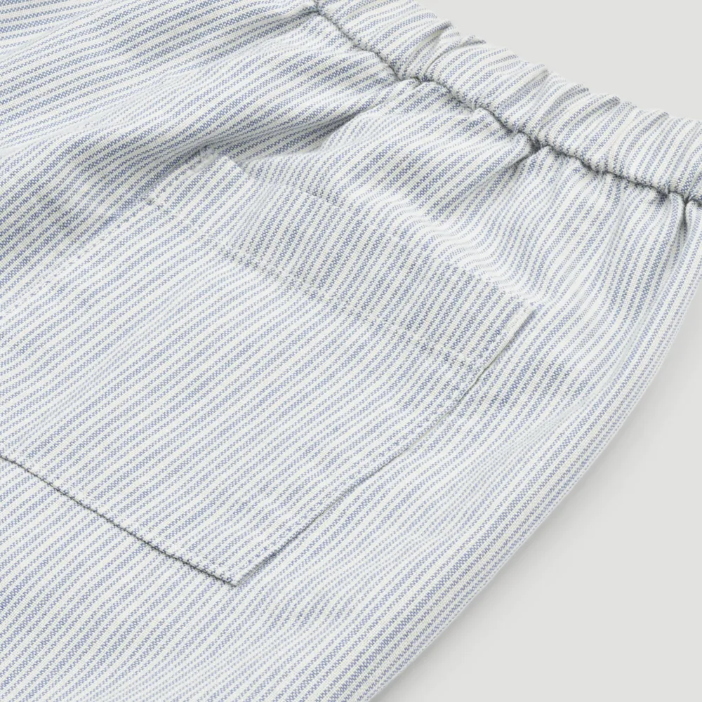 Liewood - Madison Organic Cotton Shorts, Stripes Cream and Sea Blue