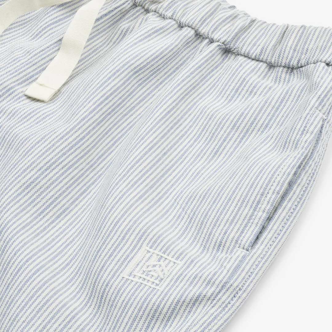 Liewood - Orlando Organic Cotton Pants, Stripes Cream and Riverside