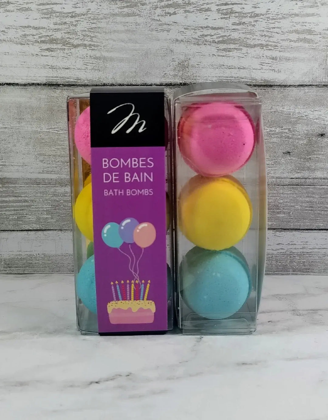 Margot - Ensemble de 3 Mini Bombes de Bain, Bonne Fête Violet