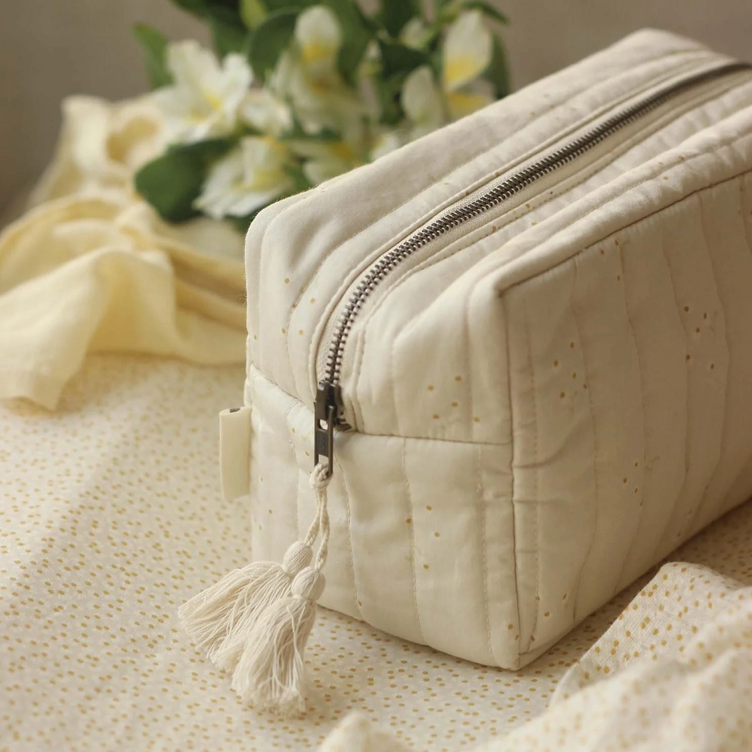 Pochette Matelassée en Coton Biologique, Camomilles Sauvages