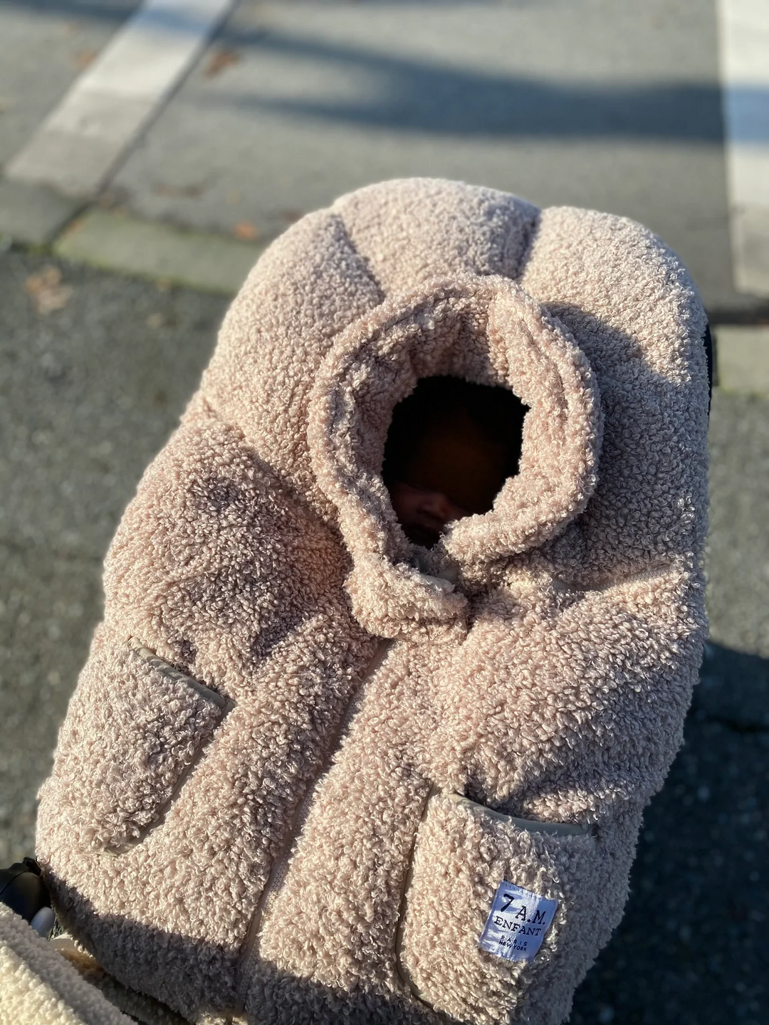 Housse Cocon pour Siège d'Auto, Peluche Avoine, 0-12 mois