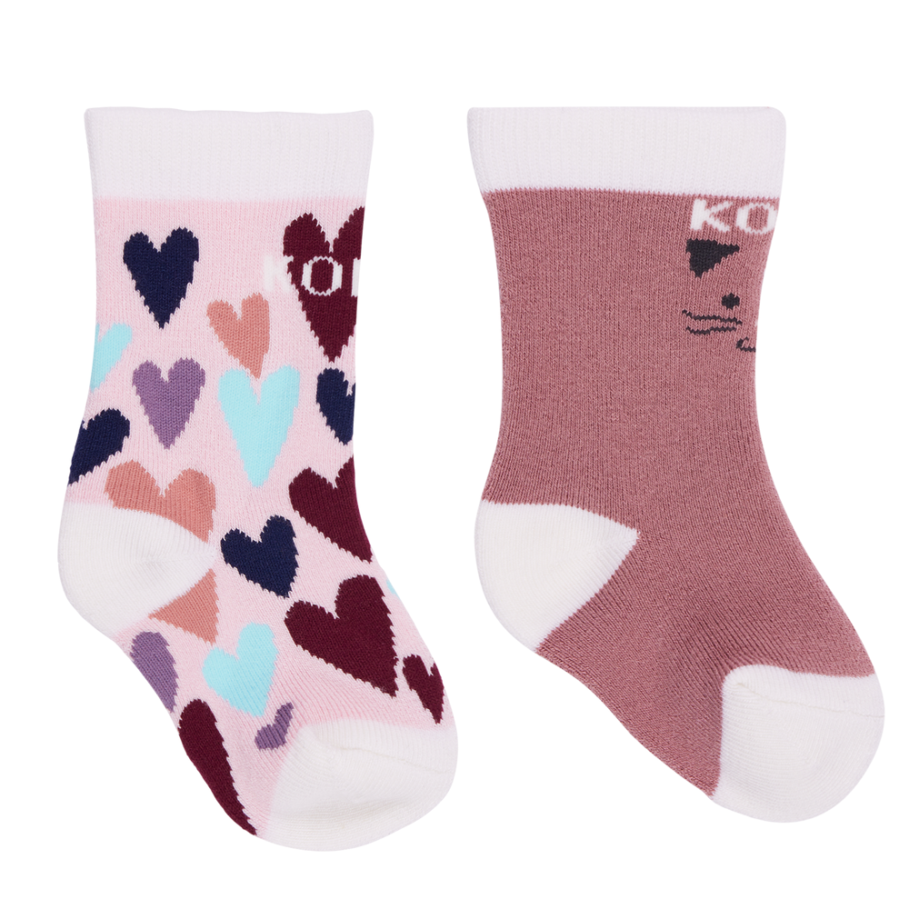 Kombi - Paquet de 2 Paires de Chaussettes Chaudes, Coeurs