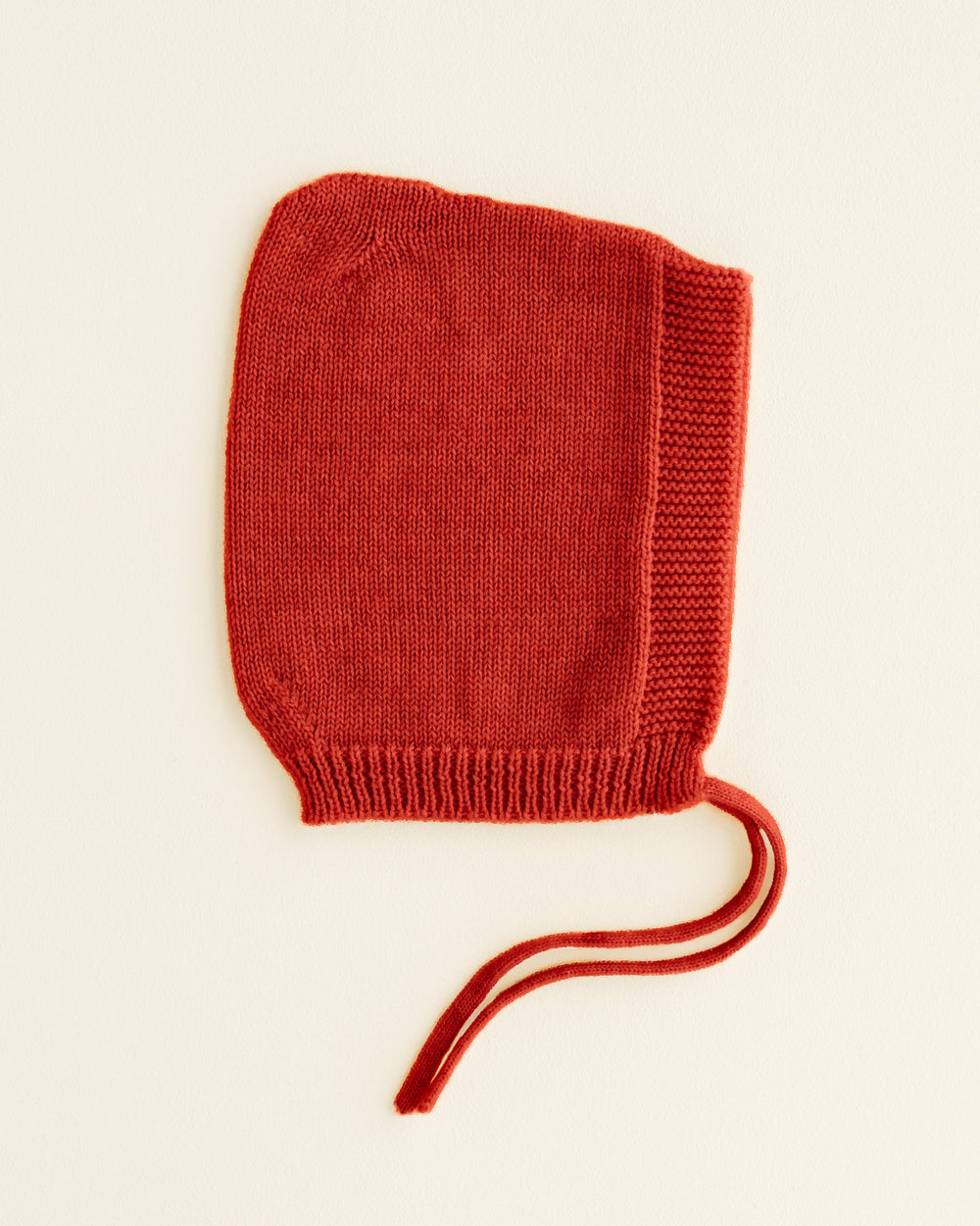 Hvid Knitwear - Bonnet Pixie Isidor en Laine Mérinos, Rouge, 0-3 mois