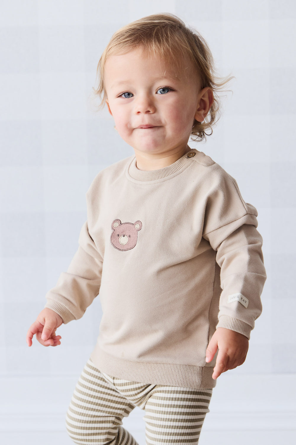 Jamie Kay - Chandail en Tricot Ethan, Ourson Baume