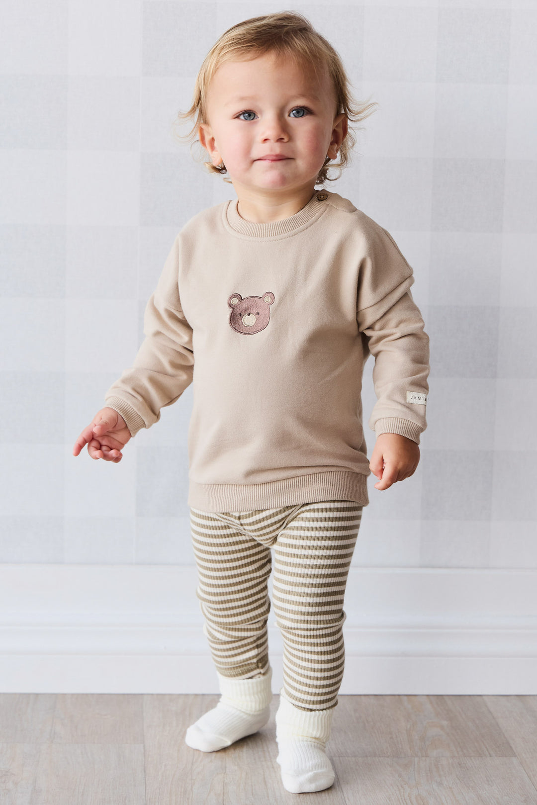 Jamie Kay - Chandail en Tricot Ethan, Ourson Baume