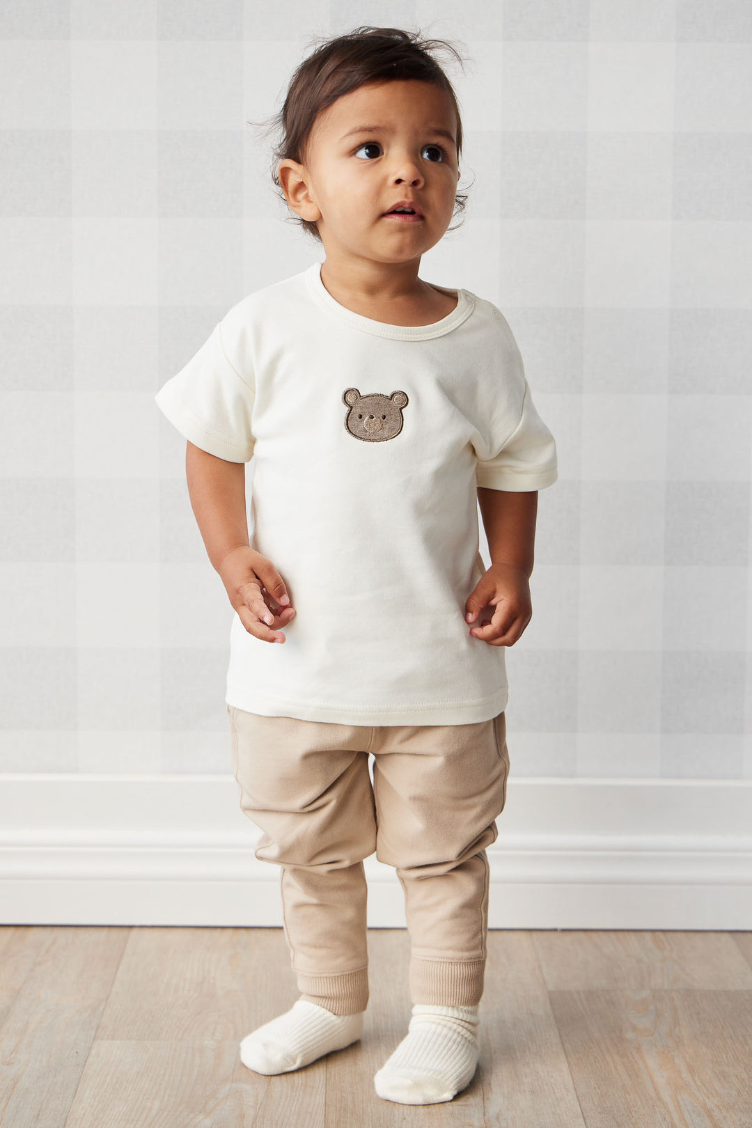 Jamie Kay - T-Shirt Hunter en Pima Coton, Ourson Nuage