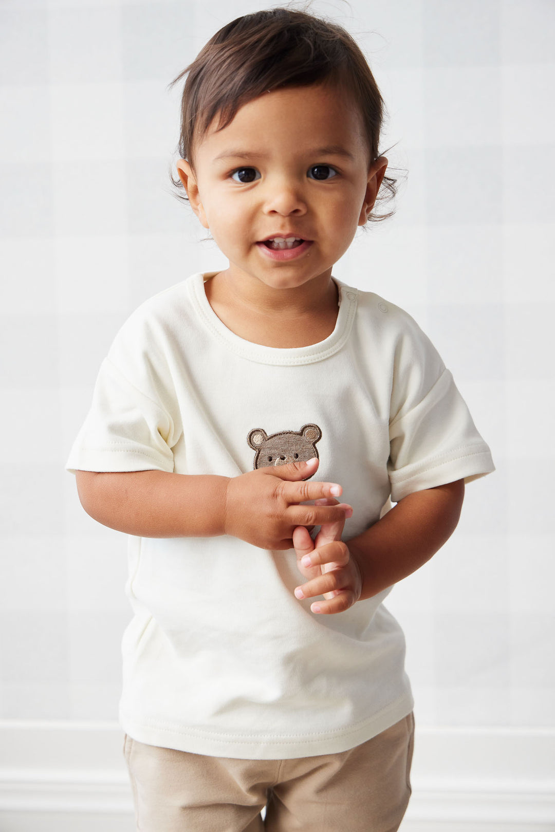 Jamie Kay - T-Shirt Hunter en Pima Coton, Ourson Nuage