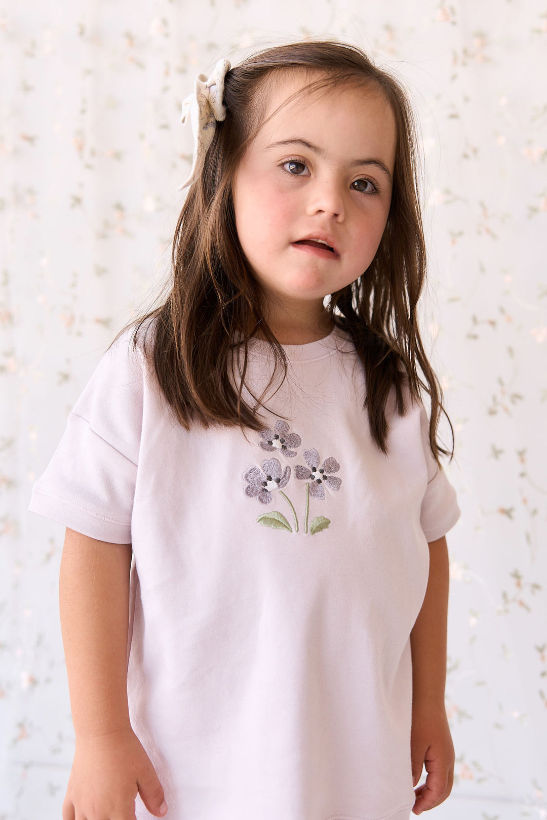 Jamie Kay - T-Shirt Mimi en Pima Coton, Luna Fleurs des Prés