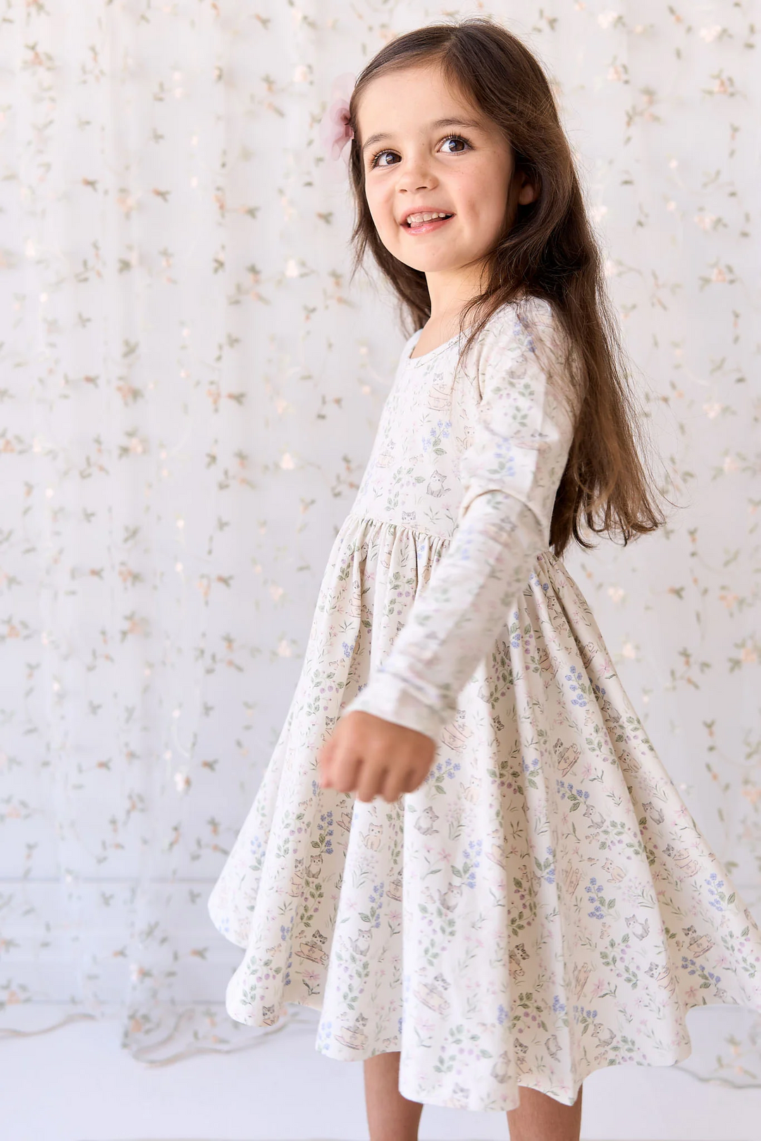 Jamie Kay - Robe Tallulah en Coton Biologique, Jardin de Lune Lavande