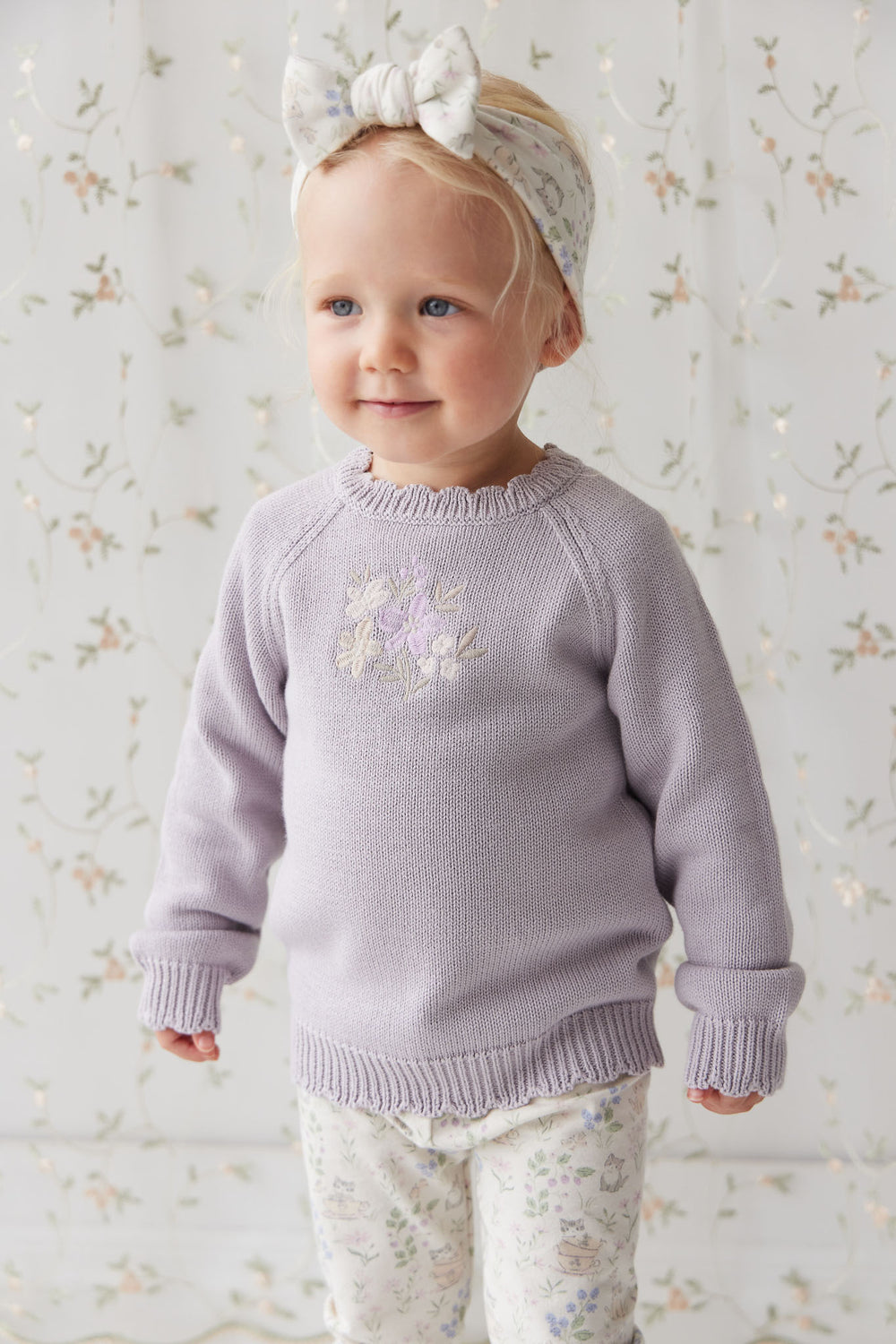 Jamie Kay - Chandail en Tricot Audrey, Bouquet Lilas