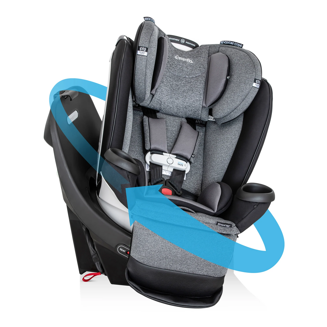 Evenflo Gold Revolve360 - All-in-One Extend Rotational Car Seat with Sensorsafe, Onyx Black