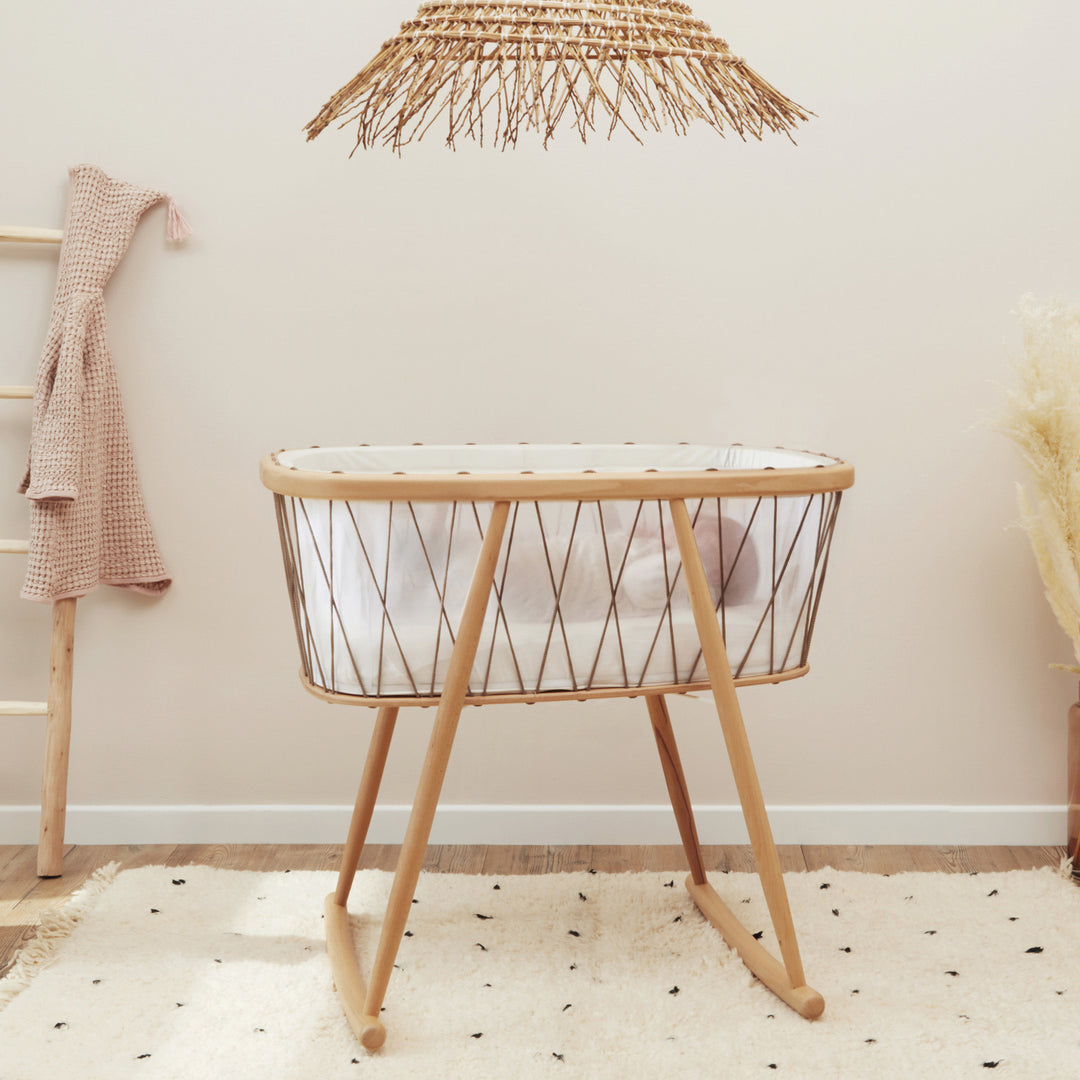 Charlie Crane - Kumi Cocon Mesh Crib with Natural Coco Mattress, Hazelnut Laces