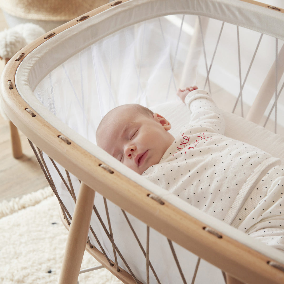 Charlie Crane - Kumi Cocon Mesh Crib with Natural Coco Mattress, Hazelnut Laces