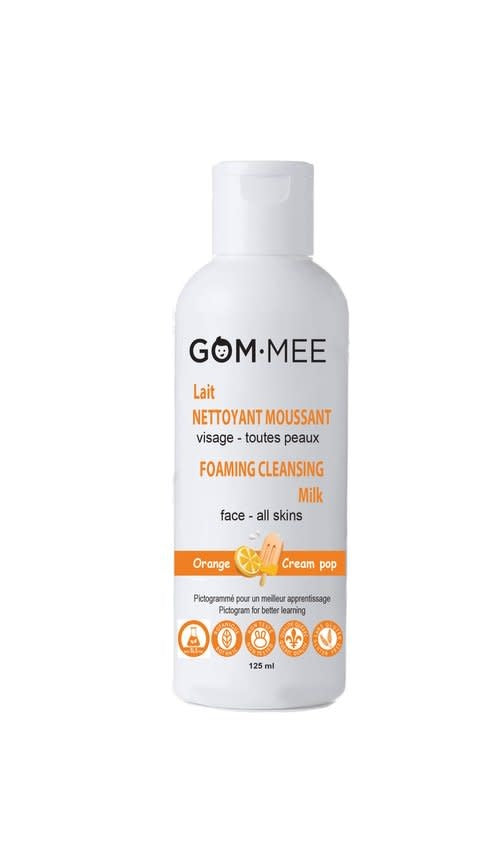 GOM.MEE - Lait Nettoyant Moussant pour le Visage, Orange & Crème