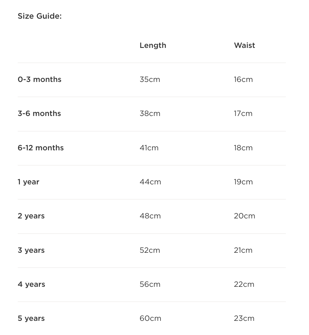 Size Chart Image