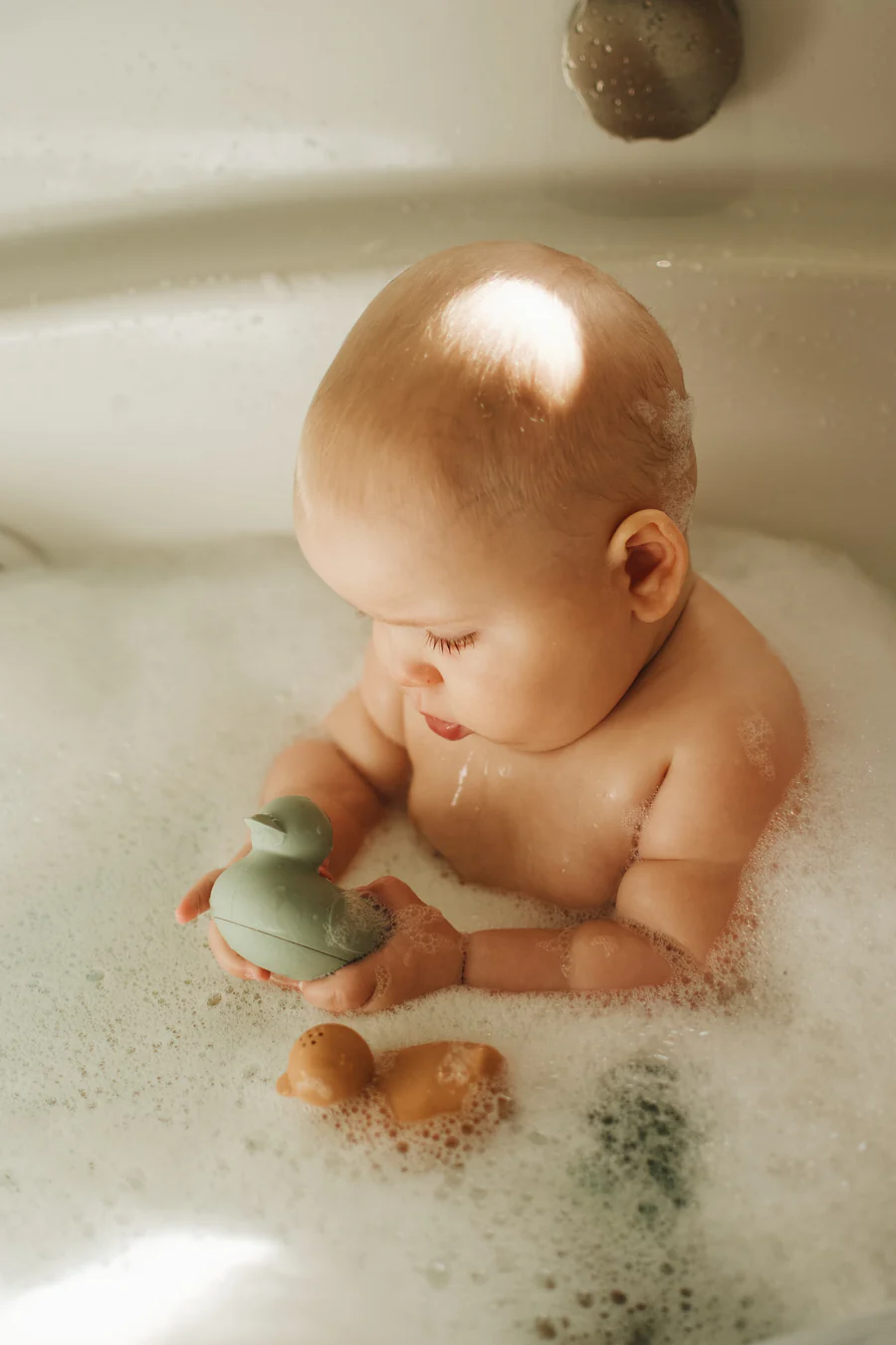 Minika - Jouets de Bain Canard et Tortue, Sauge et Feuille