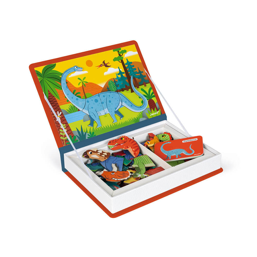 Janod - Magnetic Book, Dinosaurs