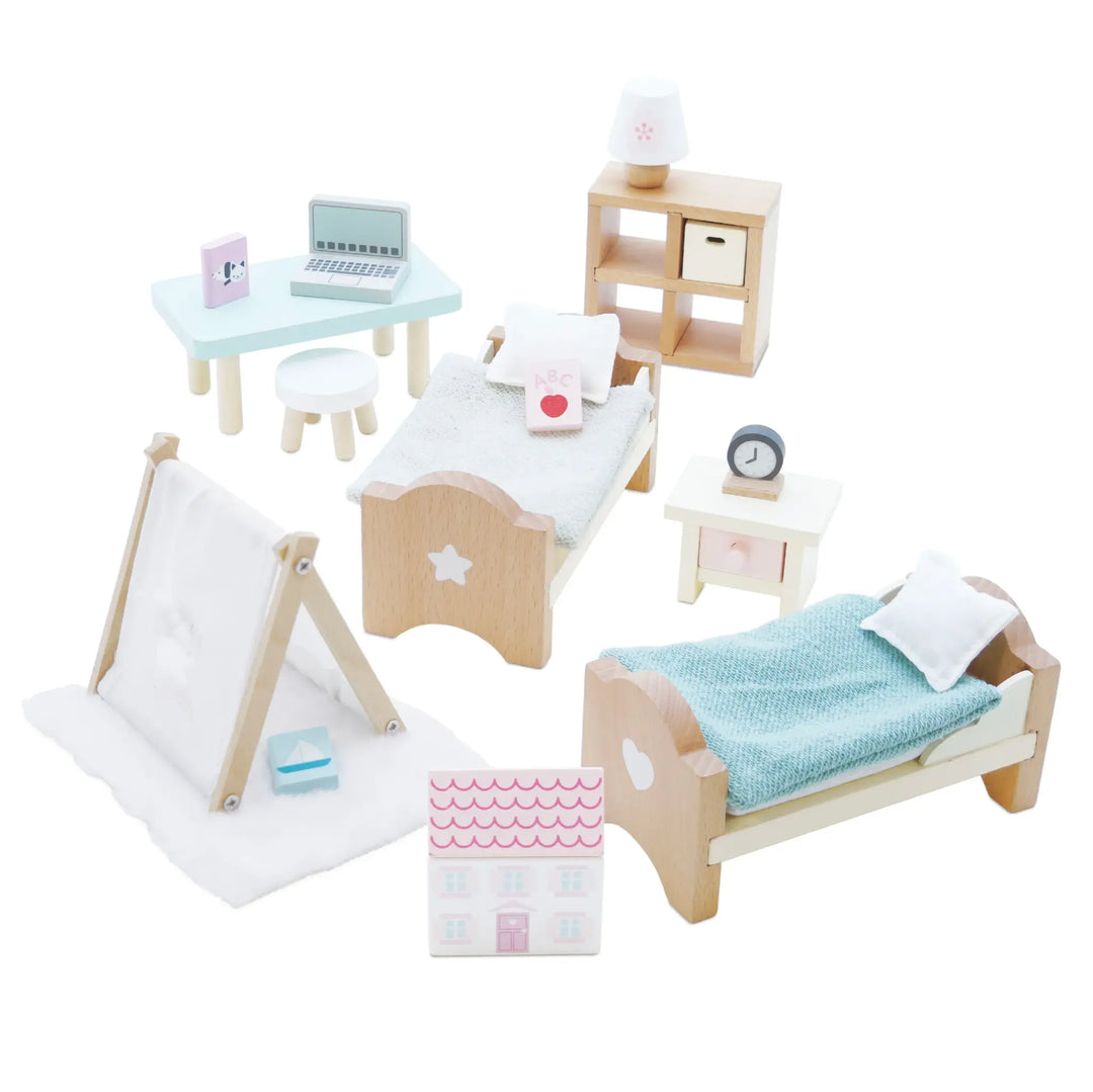 Le Toy Van - Ensemble de Chambre pour Enfants pour Maison de Poupées