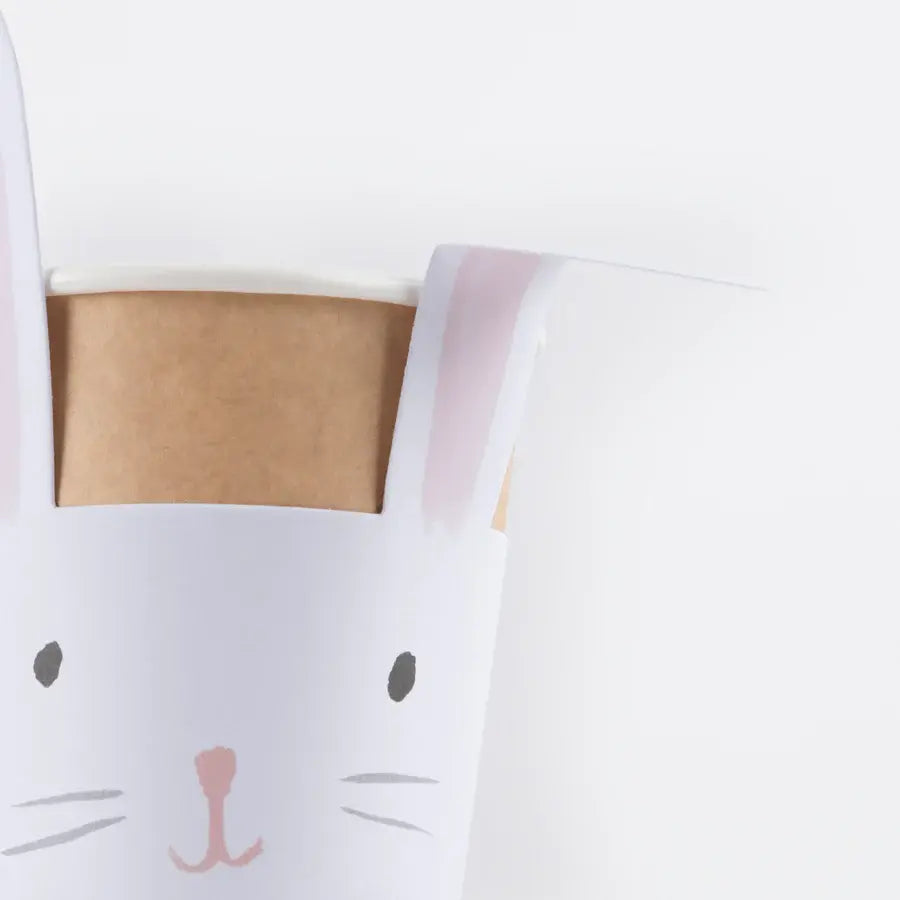 Paquet de 8 Verres en Papier, Lapin de Pâques